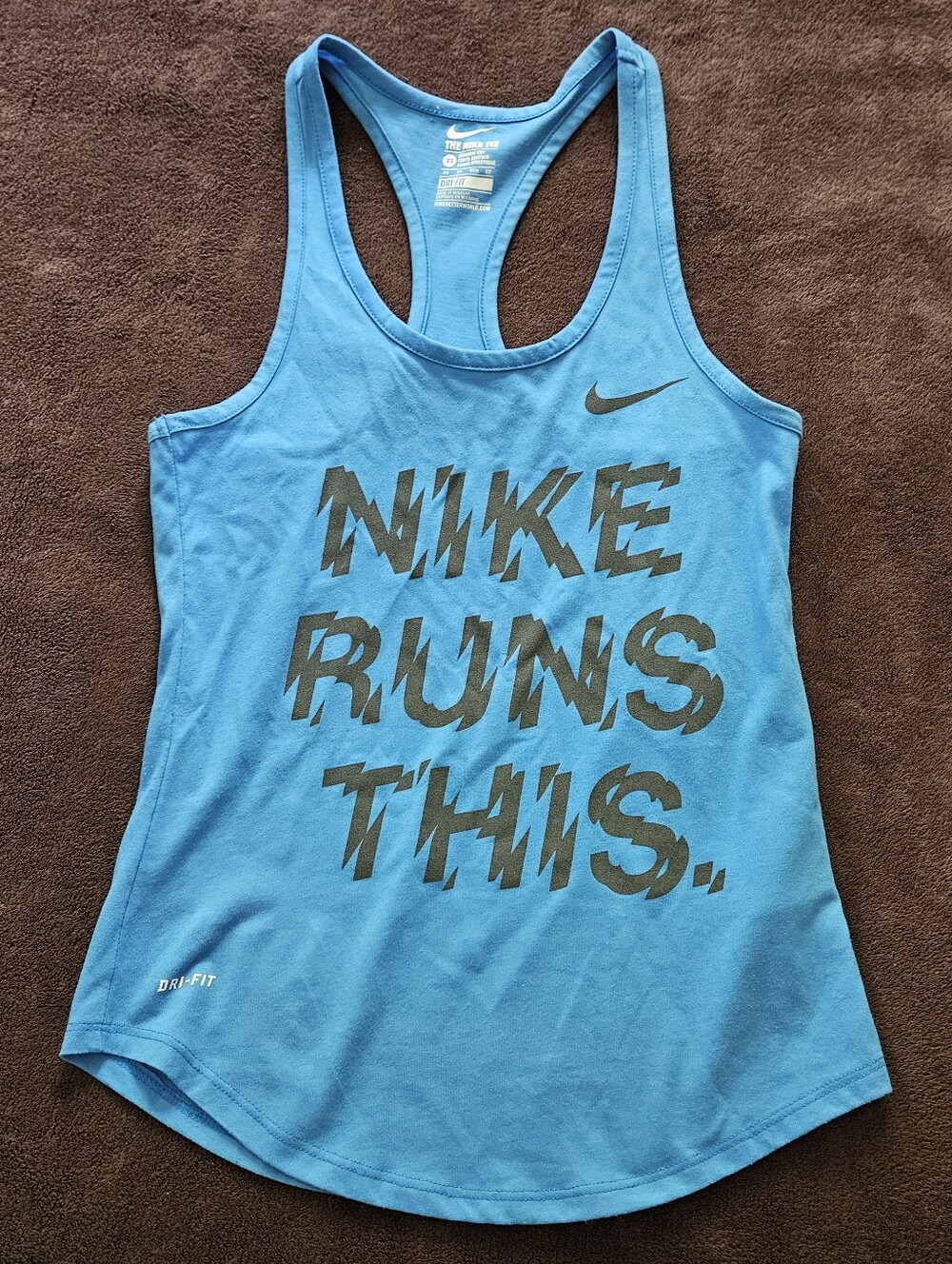 Nike Runs This Blue Racerback Top XS